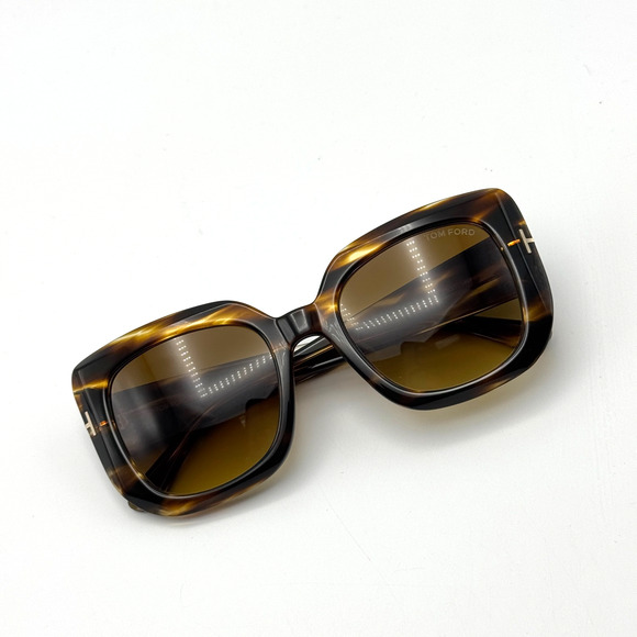 Tom Ford Sunglasses Carla-02 TF1220 55F Havana Square Frame Brown Gradient 52mm main image 14